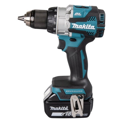 Taladro Atornillador-Percutor MAKITA a Batería y Accesorios